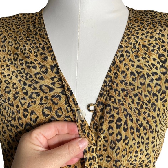 Vintage Robbie Bee Leopard Print Wrap Dress - Picture 8 of 14